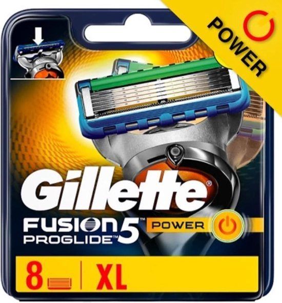 Gillette Fusion5 ProGlide Power Navulmesjes - 8 stuks