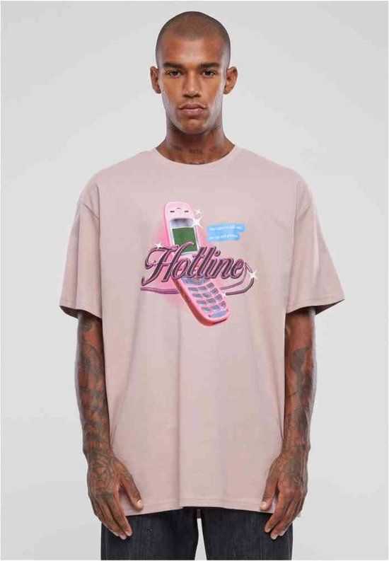Mister Tee Hotline Oversize T-shirt - Roze - XS