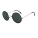 LOUD AND CLEAR® - Ronde Zonnebril - Zilver - Zwart - Unisex - Met Spiegellenzen