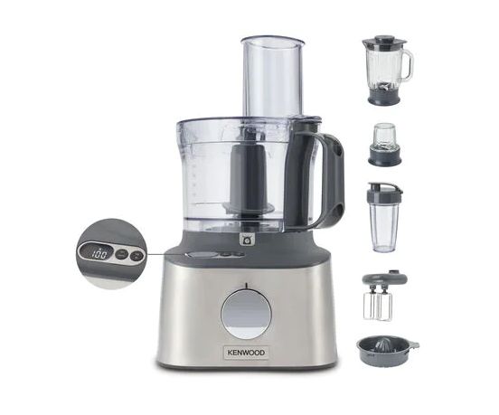 Kenwood MultiPro Compact+ FDM316SS Foodprocessor - 800W - Grijs