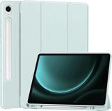 Techsuit Flex Trifold Tablethoes met Penhouder voor Samsung Galaxy Tab S9 FE - Lichtblauw