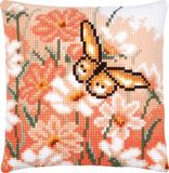 Vervaco Kruissteekkussen kit Vlinder tussen bloemen - PN-0203675