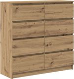 vidaXL Dressoir 100x35x99 cm bewerkt hout artisanaal eikenkleurig