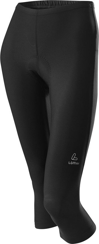 Löffler Basic 3/4 Fiets Leggings Dames, zwart