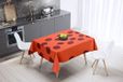 Bonamaison Tafelkleed, Anti-Mold, Sneldrogend, Waterdicht, 100% Polyester Tafellaken, Oranje Bordeaux, 140 x 140 Cm