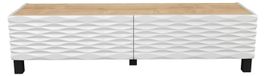 Meuble TV, couleur saphir et blanc, 149,2 x 35 x 38 cm, mélamine, 18 mm
