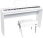 Fazley FSP-200-W piano numérique blanc + support blanc + banc de piano blanc