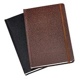 Amazon Basics Shagreen Dagboek, 2 stuks, zwart/bruin
