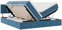 vidaXL - LED Storage Bed with Mattress - Dark Blue - 180 x 200 cm - Velvet
