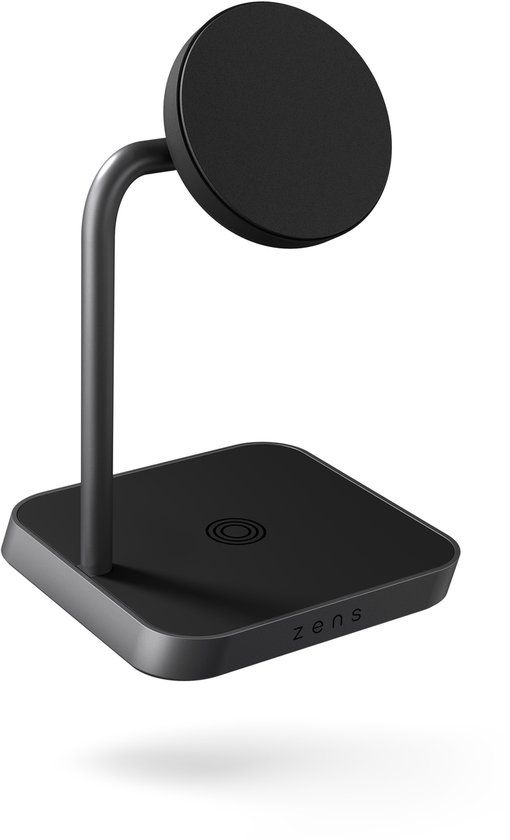 Zens Office Charger 2 draadloze lader 3× Qi 15 W Apple Watch iPhone 12 t/m 17 Zwart