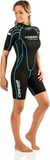 Cressi Tortuga Lady Shorty Wetsuit - 2.5 mm Premium Neoprene Wetsuit
