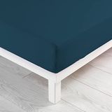 douceur d'intérieur Hoeslaken 160 x 200 cm Jersy nachtblauw 100% katoen
