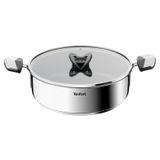 Tefal Emotion+ hapjespan 26 cm Inox avec couvercle en verre