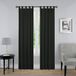 Pairs to Go Moderne decoratieve raamgordijnen met lussen voor slaapkamer of woonkamer (2 panelen), katoen, zwart, 30 inch B x 84 inch L (Pack van 2)