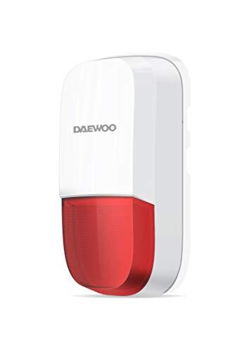 Daewoo WOS501 draadloze buitensirene voor SA501 alarmen, batterijback-up, voeding vereist (stekker inbegrepen), 105Db