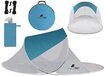 Malatec Pop-up Strandtent - 220x120x90cm - Turquoise/Grijs