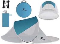 Malatec Pop-up Strandtent - 220x120x90cm - Turquoise/Grijs