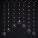 Led-lichtgordijn, sneeuwvlok, 120 x 70 cm, 47 leds, warm wit, decoratieve lichtketting voor ramen