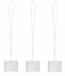 Merkloos Badgehouders/naamkaarthouders - 30x - met wit keycord/lanyard - plastic - beurs/feest