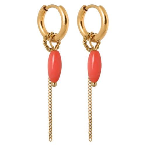 Label Kiki Peachy Chain Hoop Gold Plated Earrings
