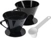 Westmark koffieset 3-dlg., 2 koffiefilters maat 2 en 4 + doseerlepel, kunststof, zwart/wit