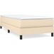 Lit Simple Lit Adulte Sommier À Lattes De Lit Avec Matelas Crème 80x200 Cm Tissu