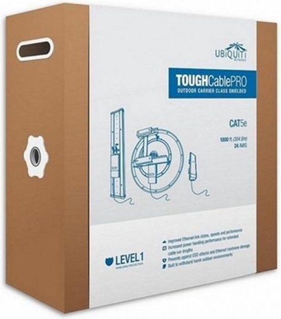 Ubiquiti TC-PRO - Netwerkkabel - CAT5e - 304.80 m - Zwart