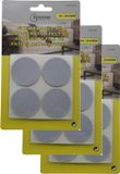 Benson feutre pour meubles - 3x - 8 pièces - pieds de chaise - plastique - gris - protections de meubles