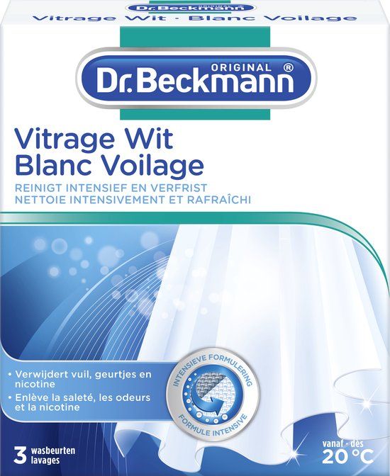 Beckmann Dr. Beckmann Vitrage Wit - 3 x 40g - 3 wasbeurten