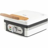 DOMO DO9274W Wafelijzer - XL wafels 4x7 - Belgische Wafels - PFAS-vrij - 1400W - Powder White