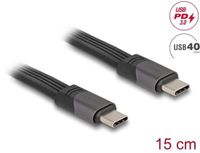Delock USB 40 Gbps FPC Flat Ribbon Cable USB Type-C™ to USB Type-C™ 15 cm PD 3.0 100 W E-Marker