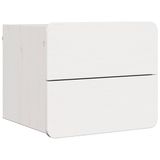 vidaXL Nachtkastje met lade Wit 39 x 34 x 33 cm Massief grenenhout