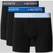 Lacoste Boxer Briefs (3-Pack) - Men's Regular Length Boxers - Black