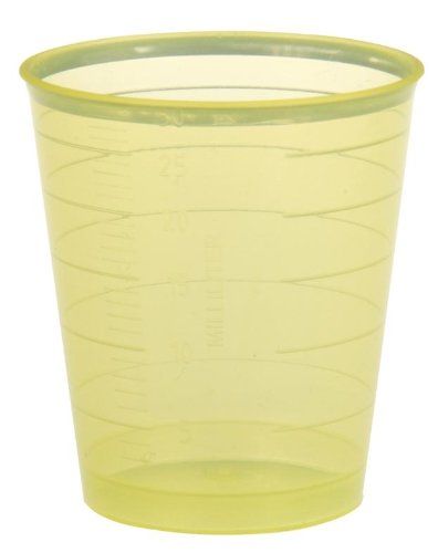 Medizinbecher/Einnehmebecher 30ml Medicijnbekerset: beker 30 ml 480 stuks geel + 480 stuks deksel wit voor innembeker Medicijnbeker borrelglaasjes