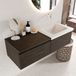 Mondiaz Bukla badmeubel rechts 2 lades 120 dark brown en talc