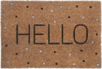 Merkloos Relaxdays Deurmat Kokos - Hello & Stippen - 40 x 60 cm