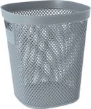 Storage Solutions Afvalbak/vuilnisbak/kantoor prullenbak - kunststof met open structuur - lichtblauw - 12 liter - 26 x 30 cm