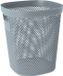 Storage Solutions Afvalbak/vuilnisbak/kantoor prullenbak - kunststof met open structuur - lichtblauw - 12 liter - 26 x 30 cm