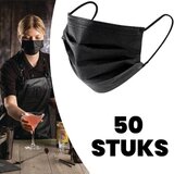 Wegwerpmaskers / Mondkapjes 3-Laag - Zwart - 50 Stuks