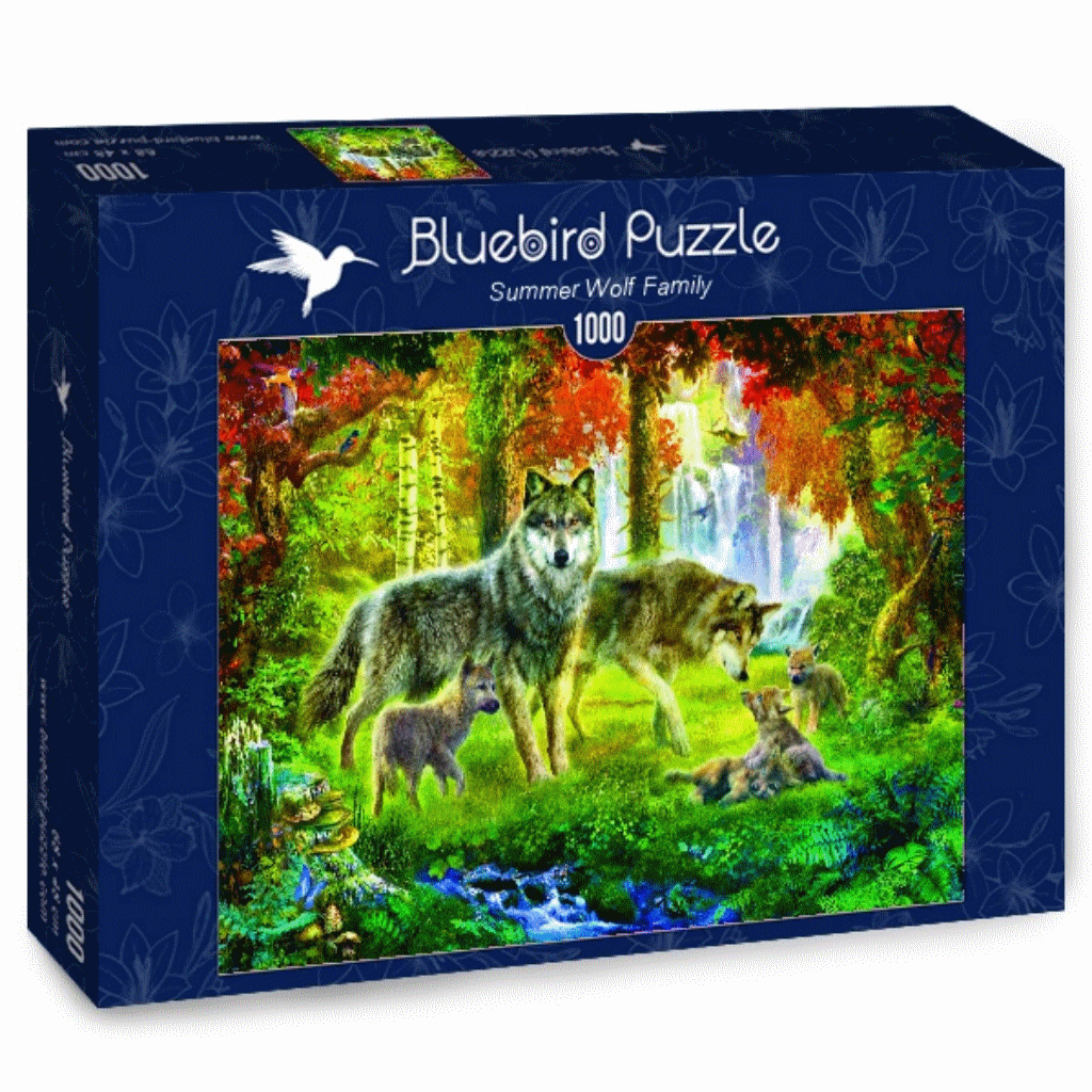 Bluebird Puzzle Summer Wolf Family