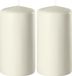Enlightening Candles 4x Ivoorwitte cilinderkaarsen/stompkaarsen 6 x 12 cm 45 branduren