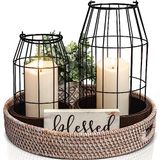 Rustieke boerderij lantaarn decor - stijlvolle decoratieve lantaarns voor uw woonkamer, open haard mantel of keuken eettafel - moderne luxe schoonheid voor uw hele huis