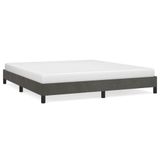 VidaXL Bedframe 160x200 cm Donkergrijs Fluweel