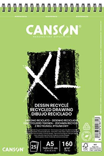 Canson XL® Recyclé tekenblok, DIN A5, 25 vellen, 160 g/m² 1 kg