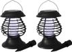 Merkloos / Sans marque Hit Trading B.V. Set van 2x stuks solar tuinlampen/prikspots anti-muggenlampen op zonne-energie 22 cm