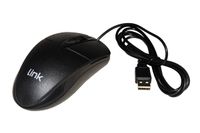 LINK LKMOS35 Optische muis, USB, 3 toetsen, zwart