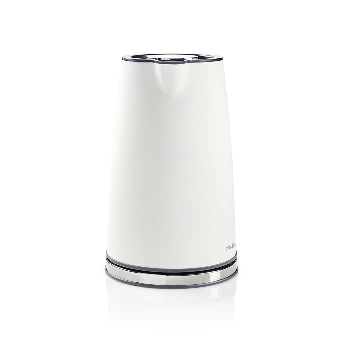 Nedis Waterkoker - 1.7 l - Wit - 2200W - RVS - Draadloos