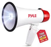 Pyle PMP37LED Megafoon Speaker PA Bullhorn met Sirene LED Lights 30 Watt Verstelbare Volumeregeling