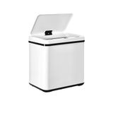 WELL HOME Intelligente vuilnisemmer zonder poten met automatisch openen en handmatig contact, 30 l, 35,5 x 26 x 60 cm, wit