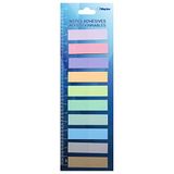 WAYTEX 200 zelfklevende bladwijzers, herbruikbaar, gelamineerd, 10 kleuren, 10 miniblokken met elk 20 sticky noten, pastelkleuren, 45 x 12 mm